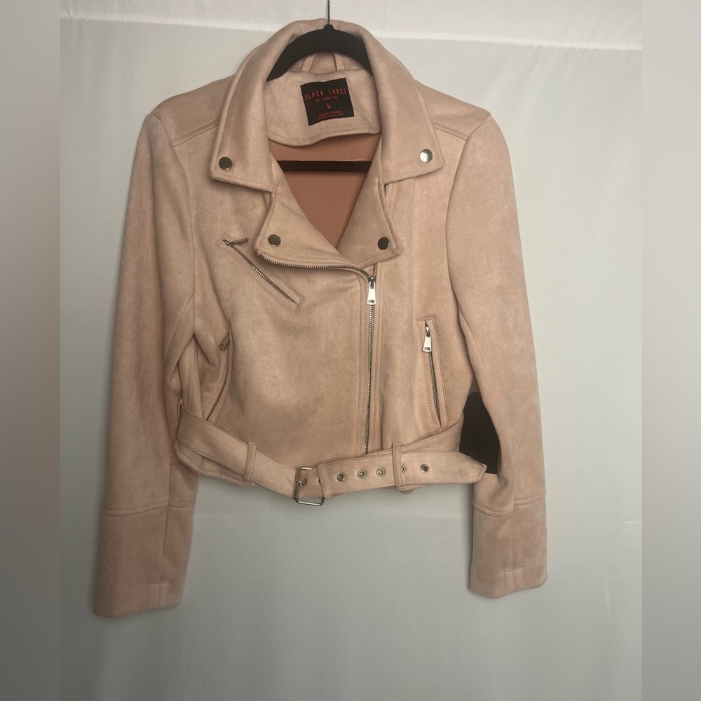 Pink Faux Suede Jacket